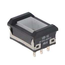 1 pcs : UB16NBKW01N - SWITCH PUSHBUTTON SPDT 5A 125V