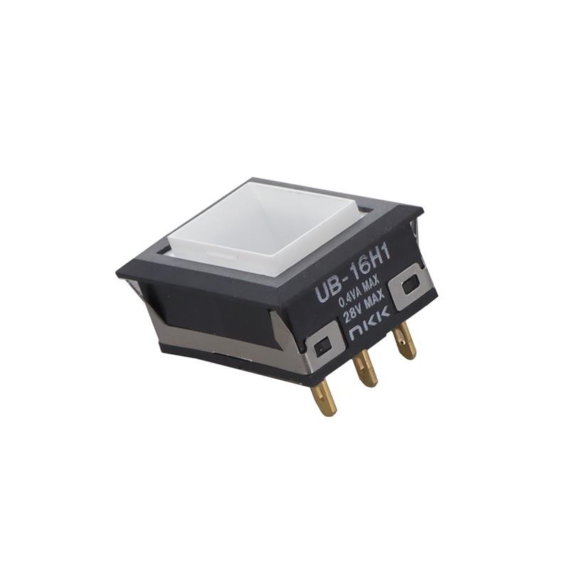 1 pcs : UB16NKG015F - SWITCH PUSHBUTTON SPDT 0.4VA 28V
