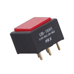 1 pcs : UB16RKG035C-CC - SWITCH PUSH SPDT 0.4VA 28V