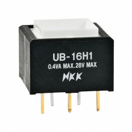 1 pcs : UB16SKG035D - SWITCH PUSH SPDT 0.4VA 28V