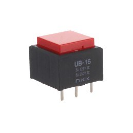 1 pcs : UB16SKW03N-C - SWITCH PUSHBUTTON SPDT 5A 125V