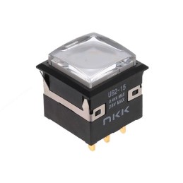 1 pcs : UB215KKG01N-4JB - SWITCH PUSH SPDT 0.4VA 28V