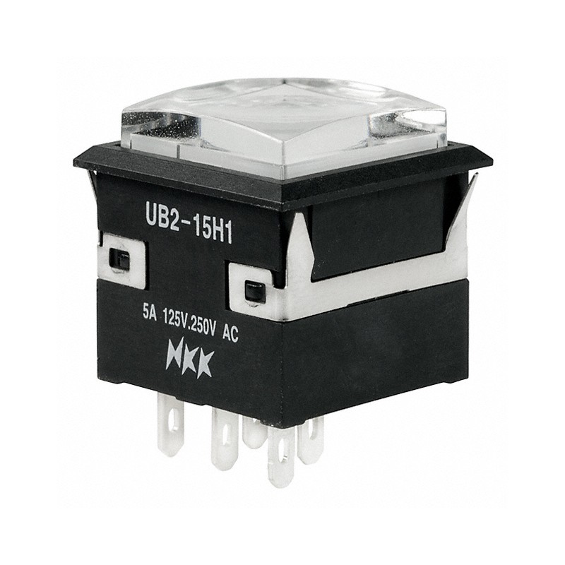 1 pcs : UB215KKW015D-1JB - SWITCH PUSHBUTTON SPDT 5A 125V