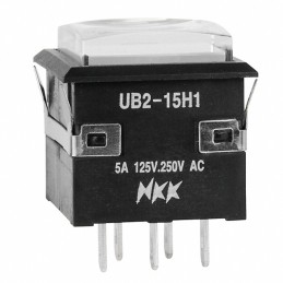 1 pcs : UB215KKW015F-1JB - SWITCH PUSHBUTTON SPDT 5A 125V