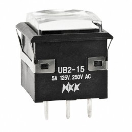 1 pcs : UB215KKW01N-4JA - SWITCH PUSHBUTTON SPDT 5A 125V