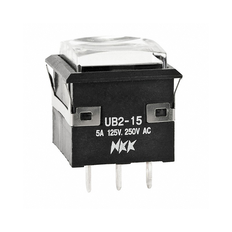 1 pcs : UB215KKW01N-4JA - SWITCH PUSHBUTTON SPDT 5A 125V
