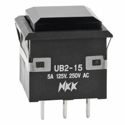 1 pcs : UB215KKW01N-5A - SWITCH PUSHBUTTON SPDT 5A 125V