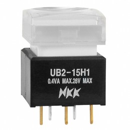 1 pcs : UB215SKG035F-1JB - SWITCH PUSH SPDT 0.4VA 28V