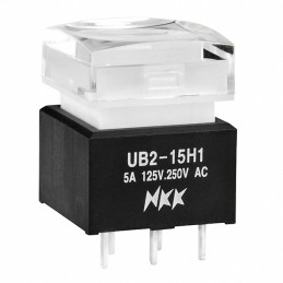 1 pcs : UB215SKW035D-1JB - SWITCH PUSHBUTTON SPDT 5A 125V