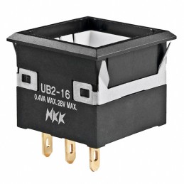 1 pcs : UB216KKG01N - SWITCH PUSH SPDT 0.4VA 28V