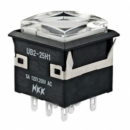 1 pcs : UB225KKW015C-1JB - SWITCH PUSHBUTTON DPDT 5A 125V