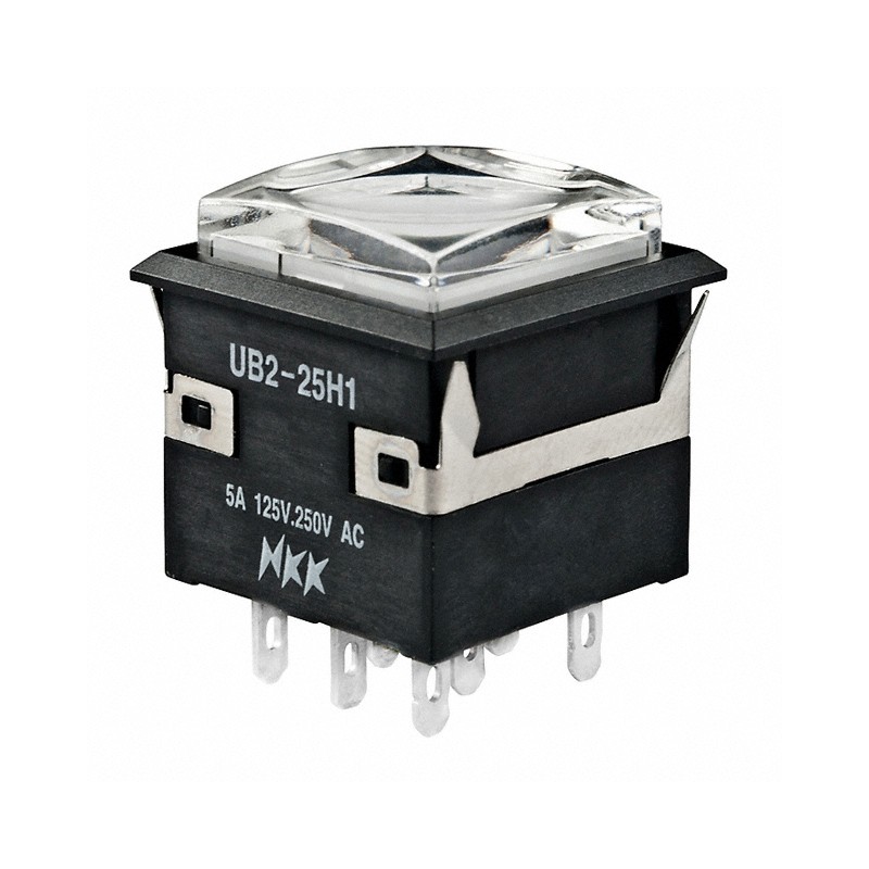 1 pcs : UB225KKW015C-1JB - SWITCH PUSHBUTTON DPDT 5A 125V