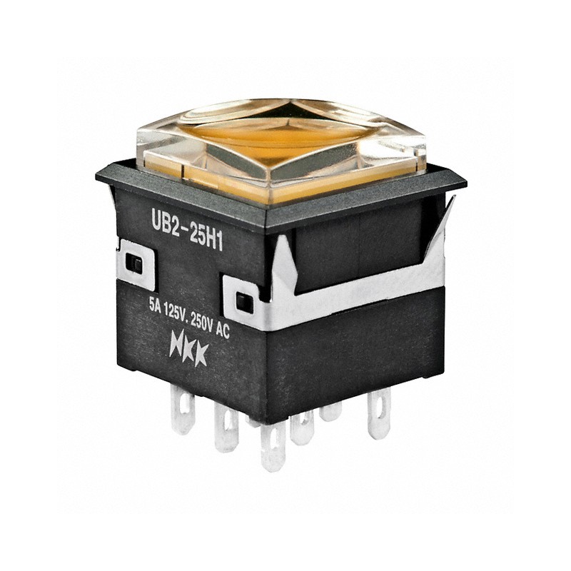 1 pcs : UB225KKW015D-1JD - SWITCH PUSHBUTTON DPDT 5A 125V