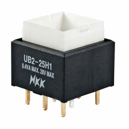 1 pcs : UB225SKG035C - SWITCH PUSH DPDT 0.4VA 28V
