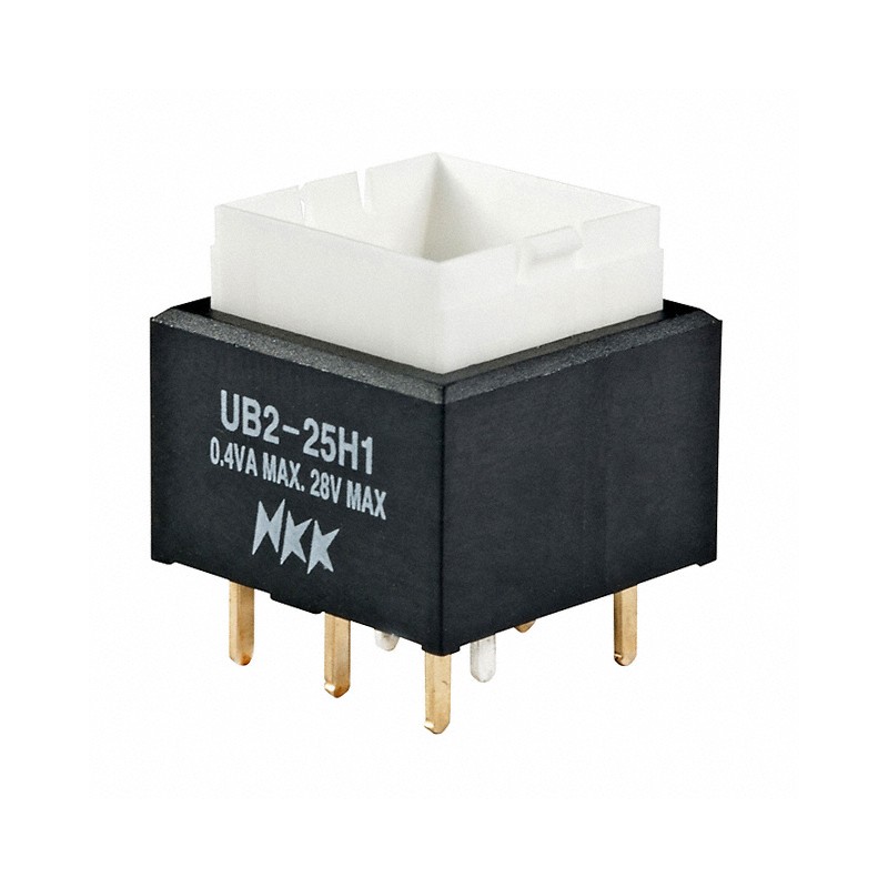 1 pcs : UB225SKG035C - SWITCH PUSH DPDT 0.4VA 28V