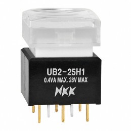 1 pcs : UB225SKG035D-1JB - SWITCH PUSH DPDT 0.4VA 28V