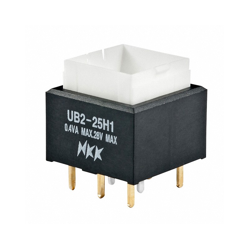 1 pcs : UB225SKG035F - SWITCH PUSH DPDT 0.4VA 28V