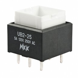 1 pcs : UB225SKW03N - SWITCH PUSHBUTTON DPDT 5A 125V
