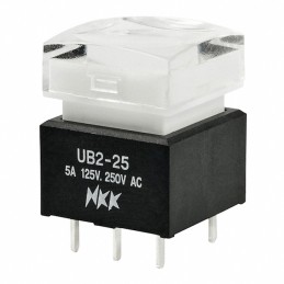 1 pcs : UB225SKW03N-4JB - SWITCH PUSHBUTTON DPDT 5A 125V
