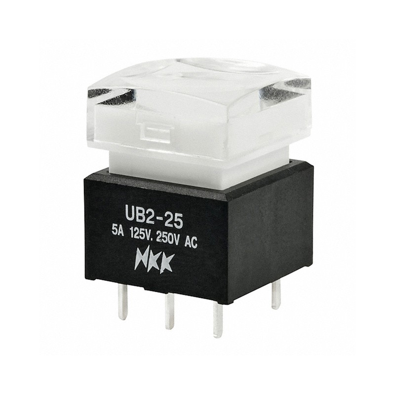 1 pcs : UB225SKW03N-4JB - SWITCH PUSHBUTTON DPDT 5A 125V