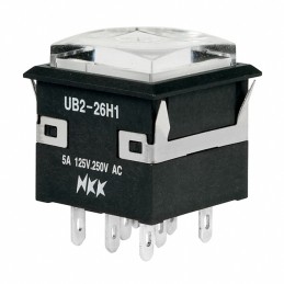 1 pcs : UB226KKW015F-1JB - SWITCH PUSHBUTTON DPDT 5A 125V