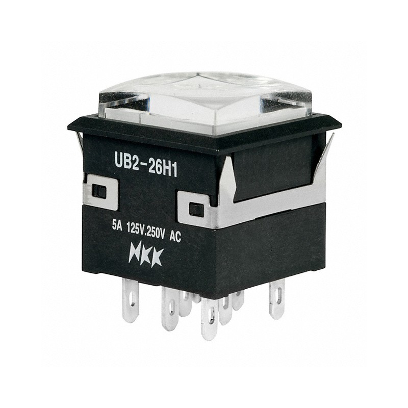 1 pcs : UB226KKW015F-1JB - SWITCH PUSHBUTTON DPDT 5A 125V