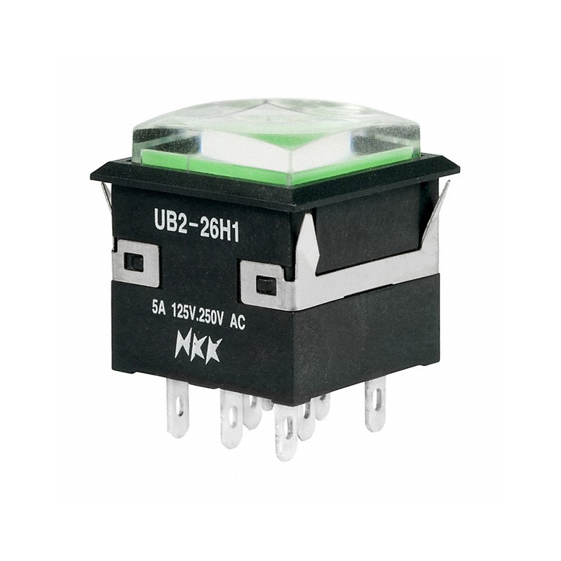 1 pcs : UB226KKW015F-1JF - SWITCH PUSHBUTTON DPDT 5A 125V