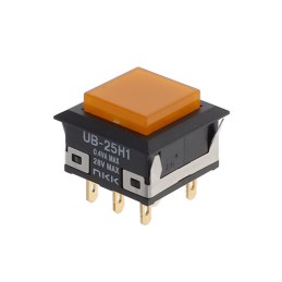 1 pcs : UB25KKG015D-DD - SWITCH PUSHBUTTON DPDT 0.4VA 28V