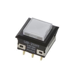 1 pcs : UB25KKG015F-JB - SWITCH PUSHBUTTON DPDT 0.4VA 28V
