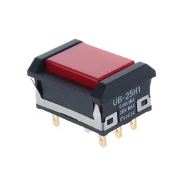 1 pcs : UB25NBKG015C-CC - SWITCH PUSHBUTTON DPDT 0.4VA 28V