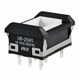 1 pcs : UB25NBKW015F - SWITCH PUSHBUTTON DPDT 5A 125V