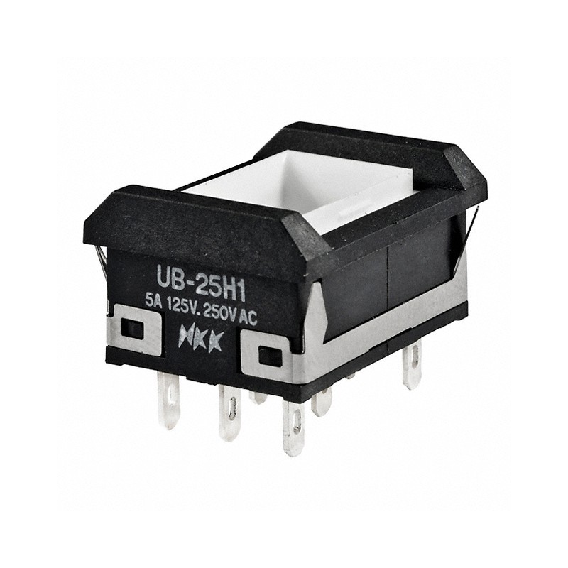 1 pcs : UB25NBKW015F - SWITCH PUSHBUTTON DPDT 5A 125V