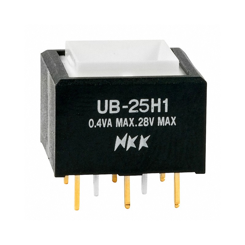 1 pcs : UB25SKG035C - SWITCH PUSH DPDT 0.4VA 28V