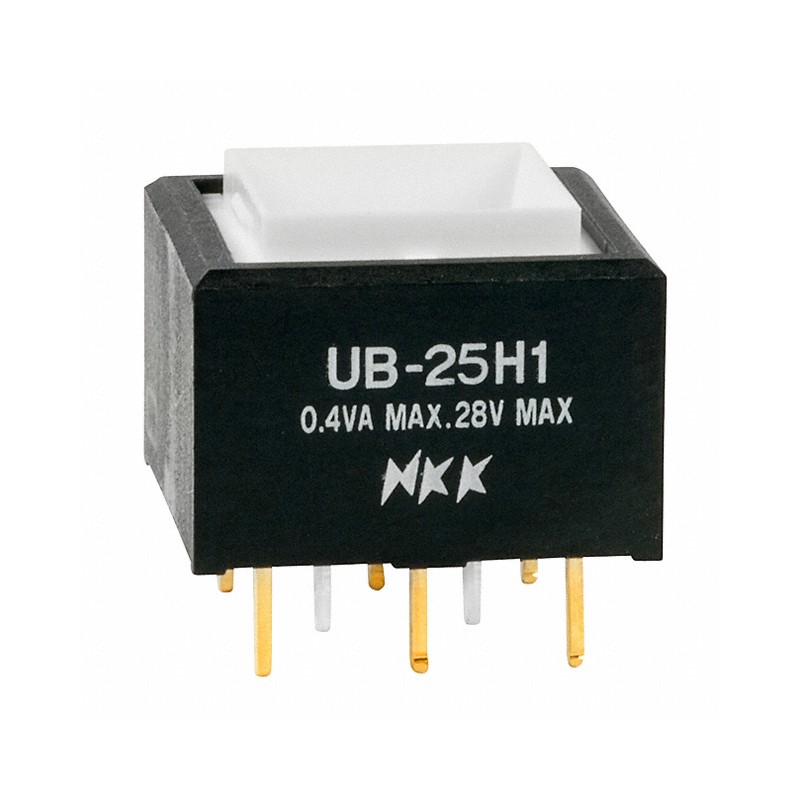 1 pcs : UB25SKG035D - SWITCH PUSH DPDT 0.4VA 28V