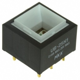 1 pcs : UB25SKG035F - SWITCH PUSH DPDT 0.4VA 28V