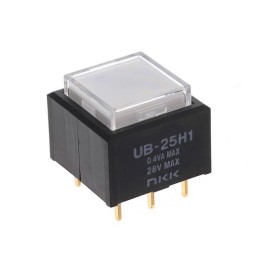1 pcs : UB25SKG035F-JB - SWITCH PUSHBUTTON DPDT 0.4VA 28V