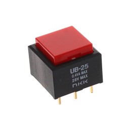1 pcs : UB25SKG03N-C - SWITCH PUSH DPDT 0.4VA 28V