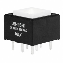 1 pcs : UB25SKW035C - SWITCH PUSHBUTTON DPDT 5A 125V