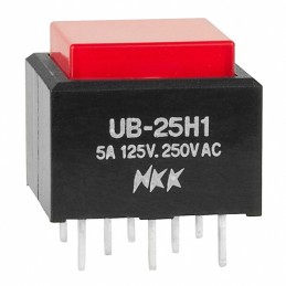 1 pcs : UB25SKW035C-CB - SWITCH PUSHBUTTON DPDT 5A 125V