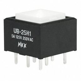 1 pcs : UB25SKW035F - SWITCH PUSHBUTTON DPDT 5A 125V