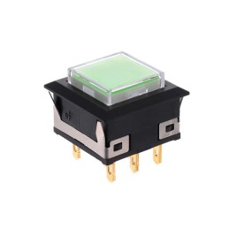 1 pcs : UB26KKG015F-JF - SWITCH PUSH DPDT 0.4VA 28V
