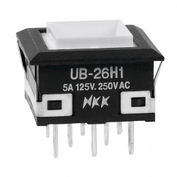 1 pcs : UB26KKW015C - SWITCH PUSHBUTTON DPDT 5A 125V
