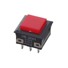 1 pcs : UB26KKW015C-CC - SWITCH PUSHBUTTON DPDT 5A 125V