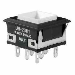 1 pcs : UB26KKW015F - SWITCH PUSHBUTTON DPDT 5A 125V