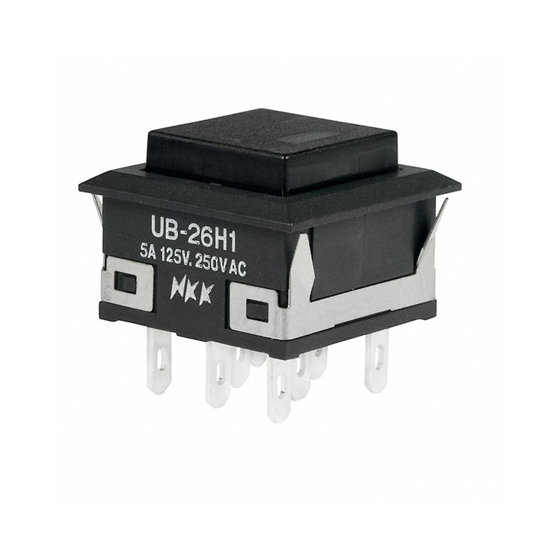 1 pcs : UB26KKW015F-AB - SWITCH PUSHBUTTON DPDT 5A 125V