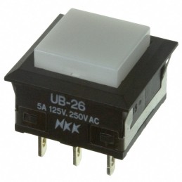 1 pcs : UB26KKW01N-B - SWITCH PUSHBUTTON DPDT 5A 125V