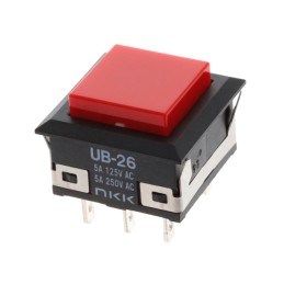 1 pcs : UB26KKW01N-C - SWITCH PUSHBUTTON DPDT 5A 125V
