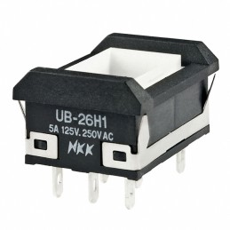 1 pcs : UB26NBKW015F - SWITCH PUSHBUTTON DPDT 5A 125V