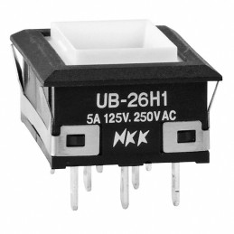 1 pcs : UB26NKW015C - SWITCH PUSHBUTTON DPDT 5A 125V