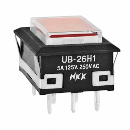 1 pcs : UB26NKW015C-JC - SWITCH PUSHBUTTON DPDT 5A 125V